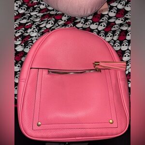 Montana West Pink Backpack with Gold Accents